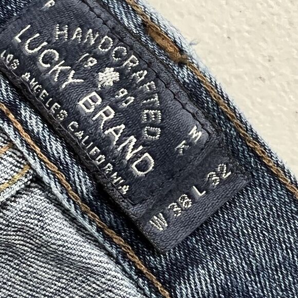 Lucky Brand Mens Size 38x32 Blue Denim 121 Heritage Slim Medium Wash Jeans - Picture 12 of 16